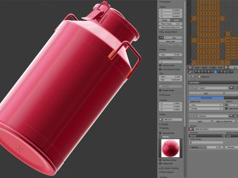 Big Milk Cans with Latch 3D Model