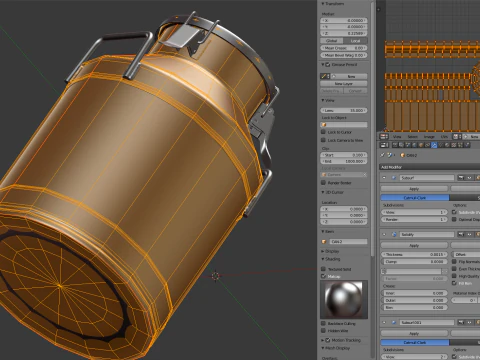 Big Milk Cans with Latch 3D Model