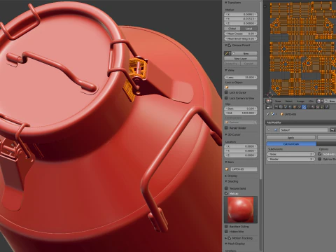Big Milk Cans with Latch 3D Model