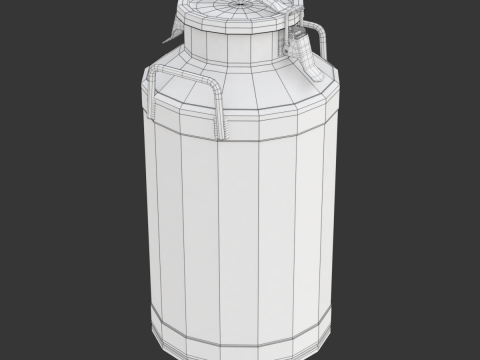 Big Milk Cans with Latch 3Dモデル