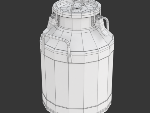 Big Milk Cans with Latch 3Dモデル