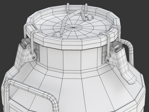 Big Milk Cans with Latch 3Dモデル