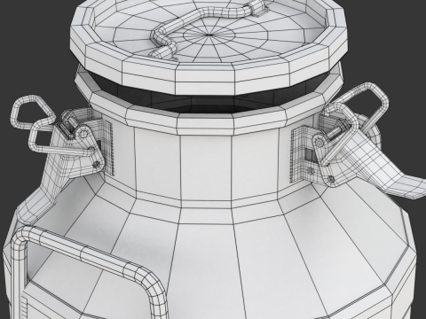Big Milk Cans with Latch 3Dモデル
