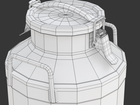 Big Milk Cans with Latch 3Dモデル