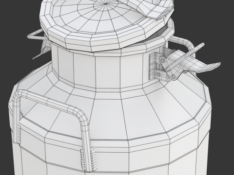 Big Milk Cans with Latch 3Dモデル