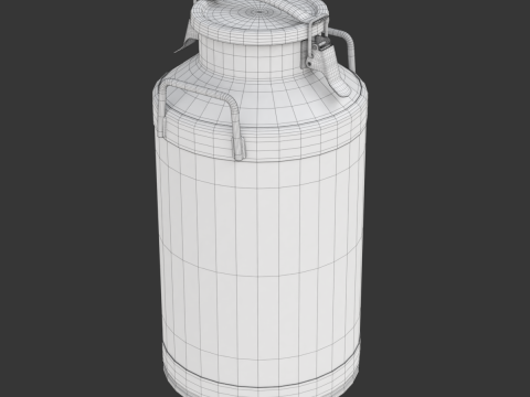 Big Milk Cans with Latch 3Dモデル