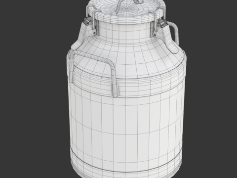 Big Milk Cans with Latch 3Dモデル