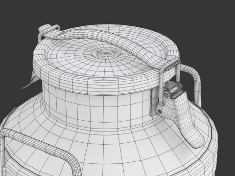 Big Milk Cans with Latch 3Dモデル