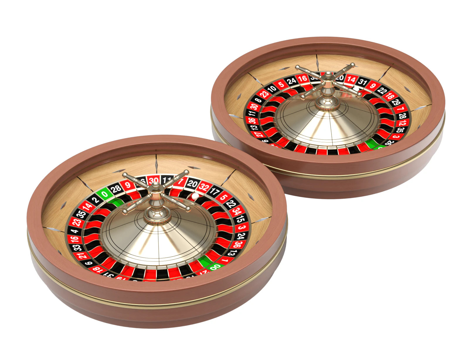 American and European Roulette Wheel 3D Model .c4d .max .obj .3ds .fbx .stl .blend 