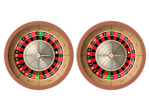 American and European Roulette Wheel 3D Model