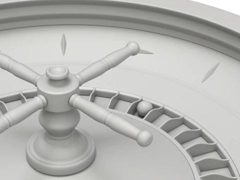 American and European Roulette Wheel 3D Model