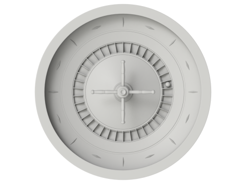 American and European Roulette Wheel 3D Model