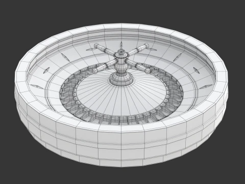 American and European Roulette Wheel 3D Model