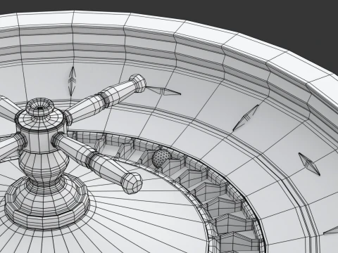 American and European Roulette Wheel 3D Model