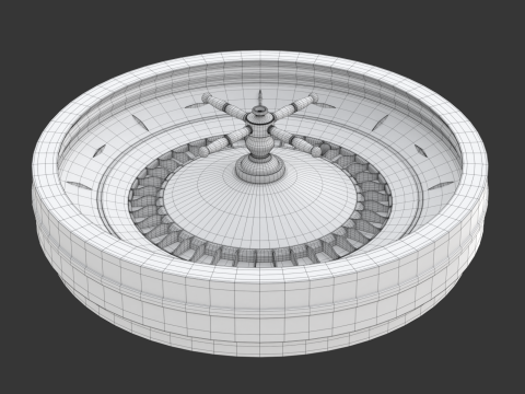 American and European Roulette Wheel 3D Model