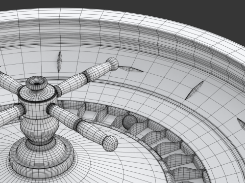 American and European Roulette Wheel 3D Model