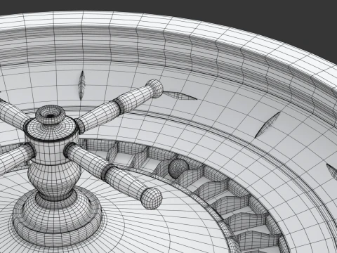 American and European Roulette Wheel 3D Model
