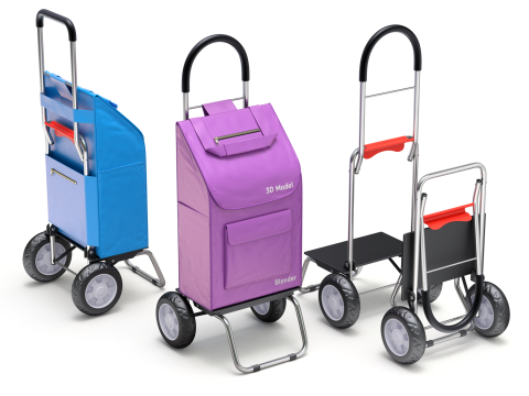 Foldable Shopping Cart 3D Модель