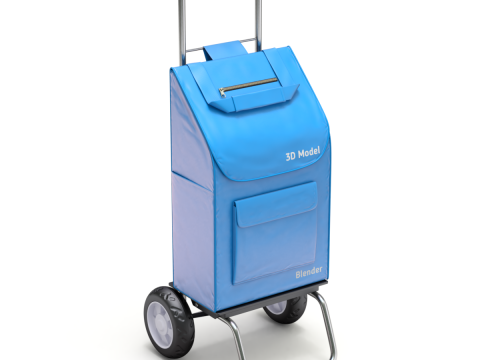 Foldable Shopping Cart 3D Model