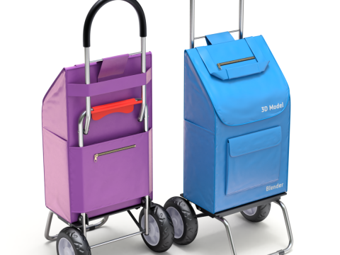 Foldable Shopping Cart 3D Model