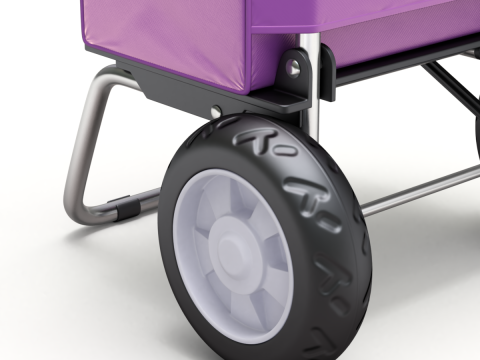 Foldable Shopping Cart 3D Model