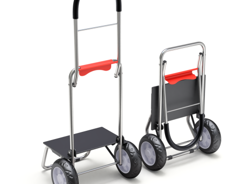Foldable Shopping Cart 3D Model