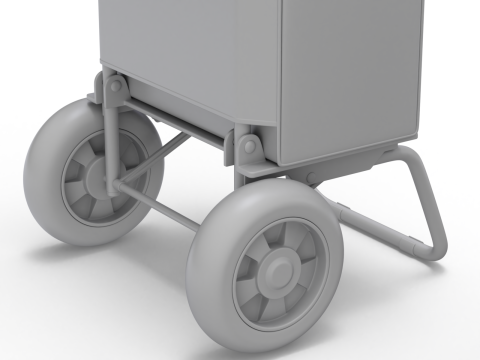 Foldable Shopping Cart 3D Model