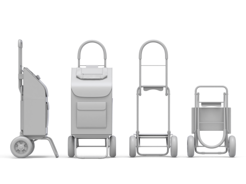 Foldable Shopping Cart 3D Model