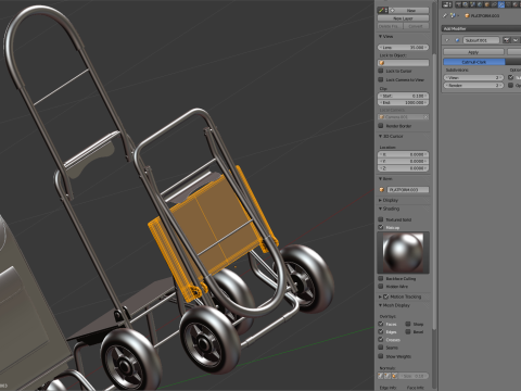 Foldable Shopping Cart 3D Model