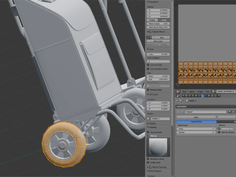 Carrinho de compras dobr&aacute;vel Modelo 3D