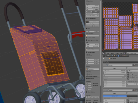 Foldable Shopping Cart 3D Model