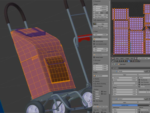 Carrinho de compras dobr&aacute;vel Modelo 3D