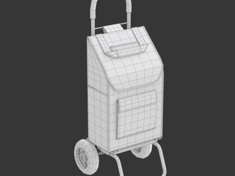 Foldable Shopping Cart 3D Model