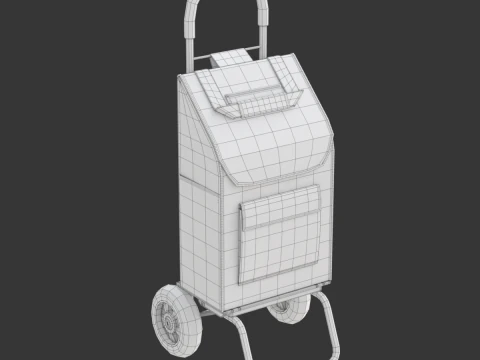 Carrinho de compras dobr&aacute;vel Modelo 3D