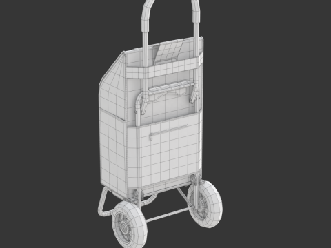 Foldable Shopping Cart 3D Model