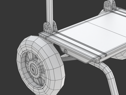 Foldable Shopping Cart 3D Model