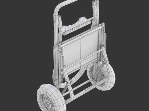 Foldable Shopping Cart 3D Model