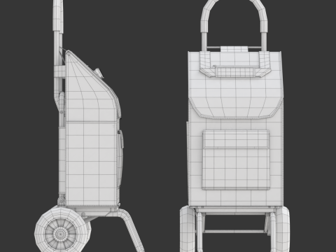 Foldable Shopping Cart 3D Model