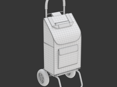Foldable Shopping Cart 3D Model