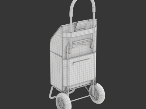 Foldable Shopping Cart 3D Model