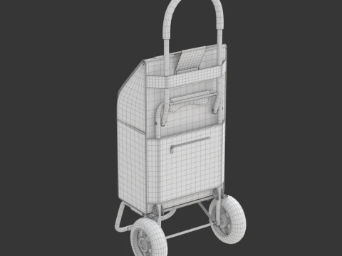 Carrinho de compras dobr&aacute;vel Modelo 3D