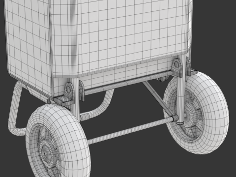 Foldable Shopping Cart 3D Model