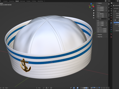 Sailor Hat 3D Model