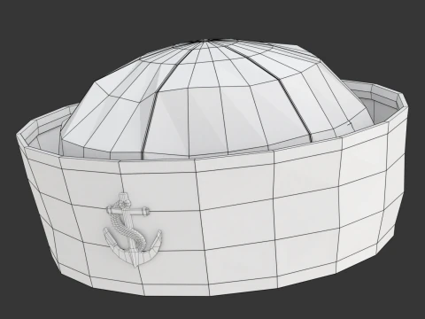 선원 모자 3D 모델