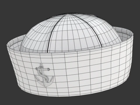 선원 모자 3D 모델