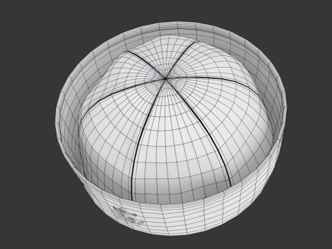 선원 모자 3D 모델