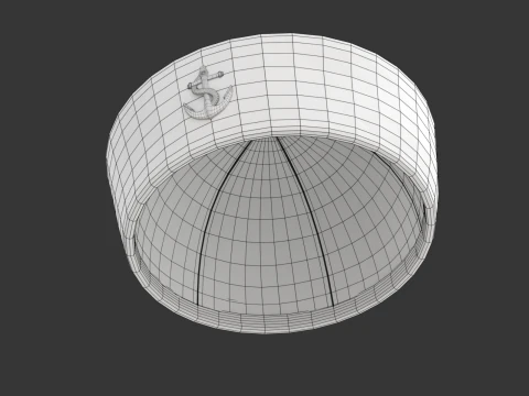 선원 모자 3D 모델