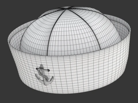 선원 모자 3D 모델