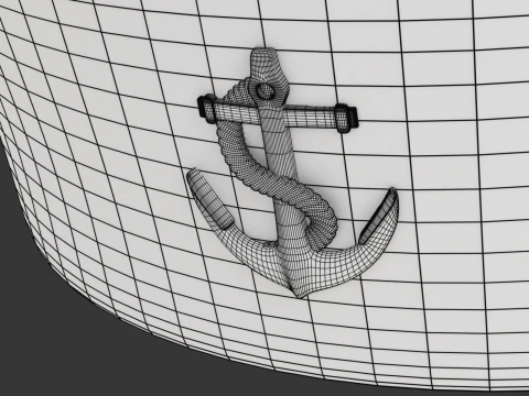 선원 모자 3D 모델