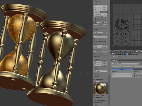 Hourglass Model 3D